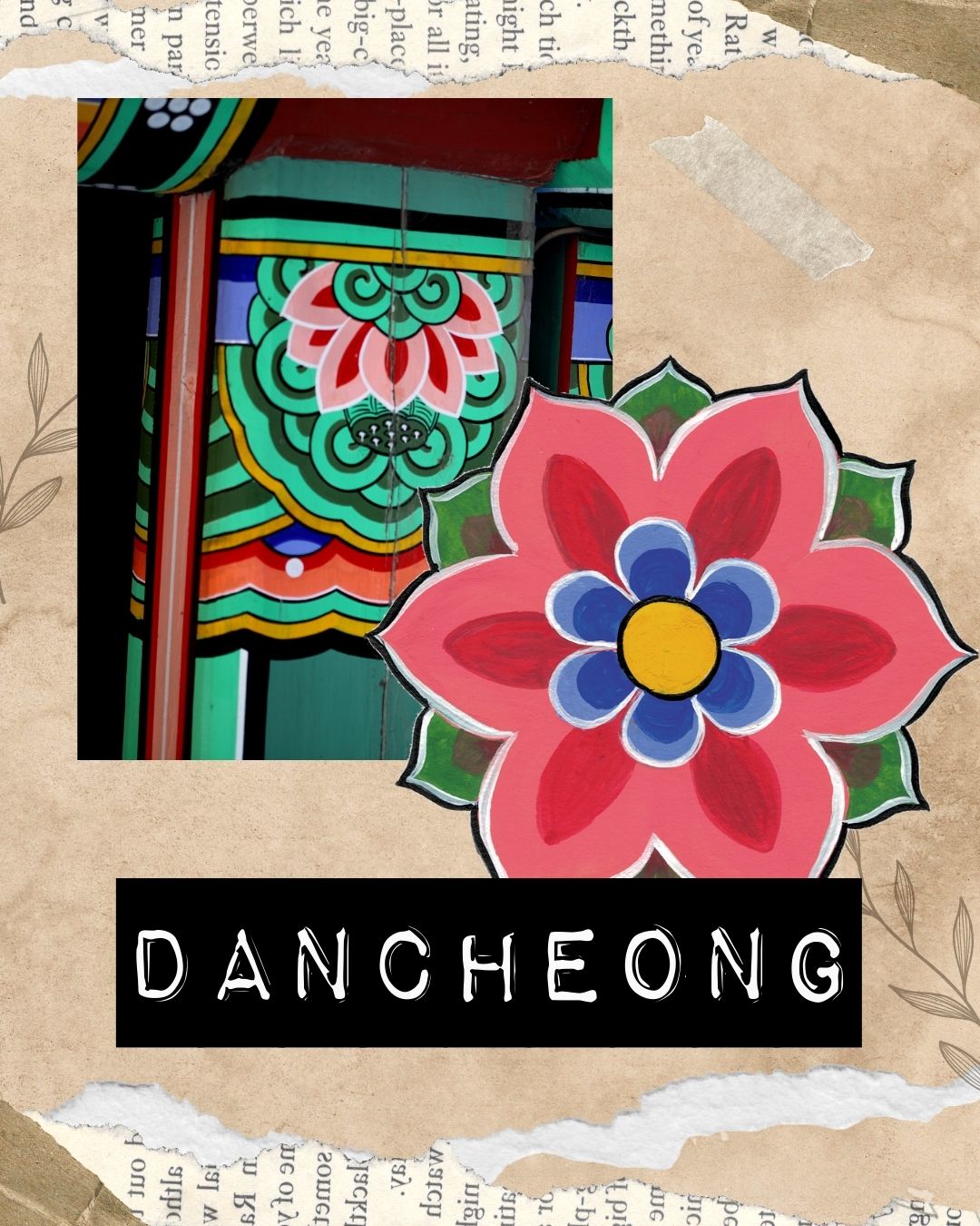 Dancheong Stud Earrings