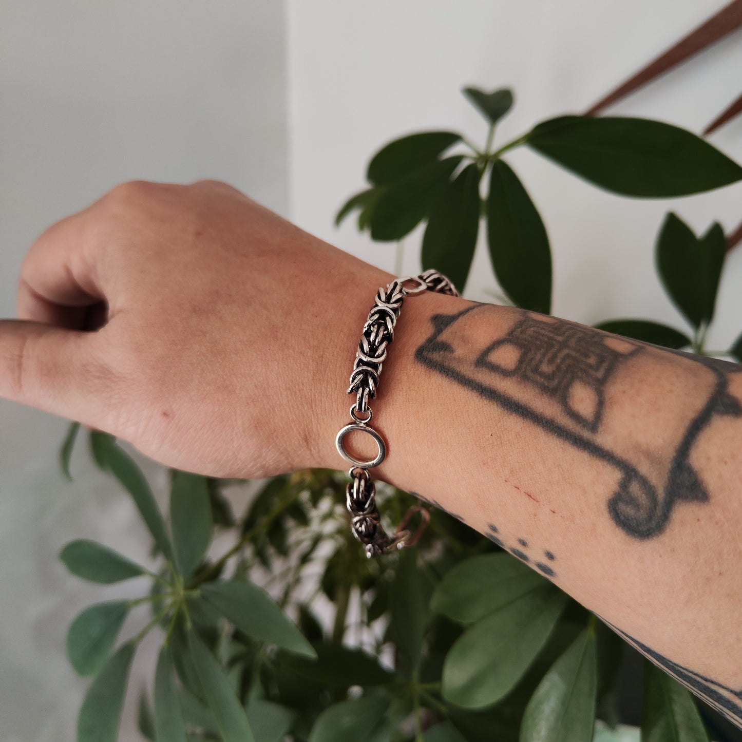 Circles & Ovals Byzantine Bracelet