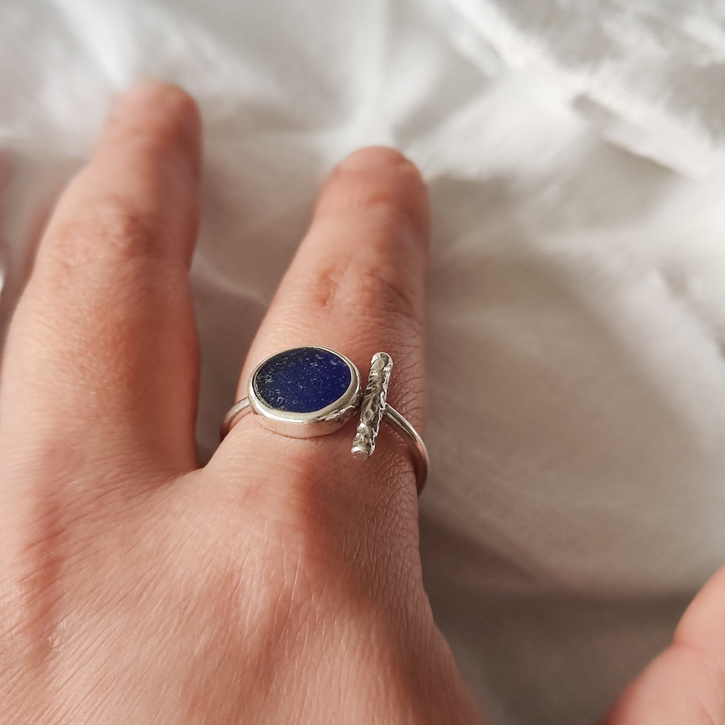 Sea Glass T-Ring Size Y-Z+1