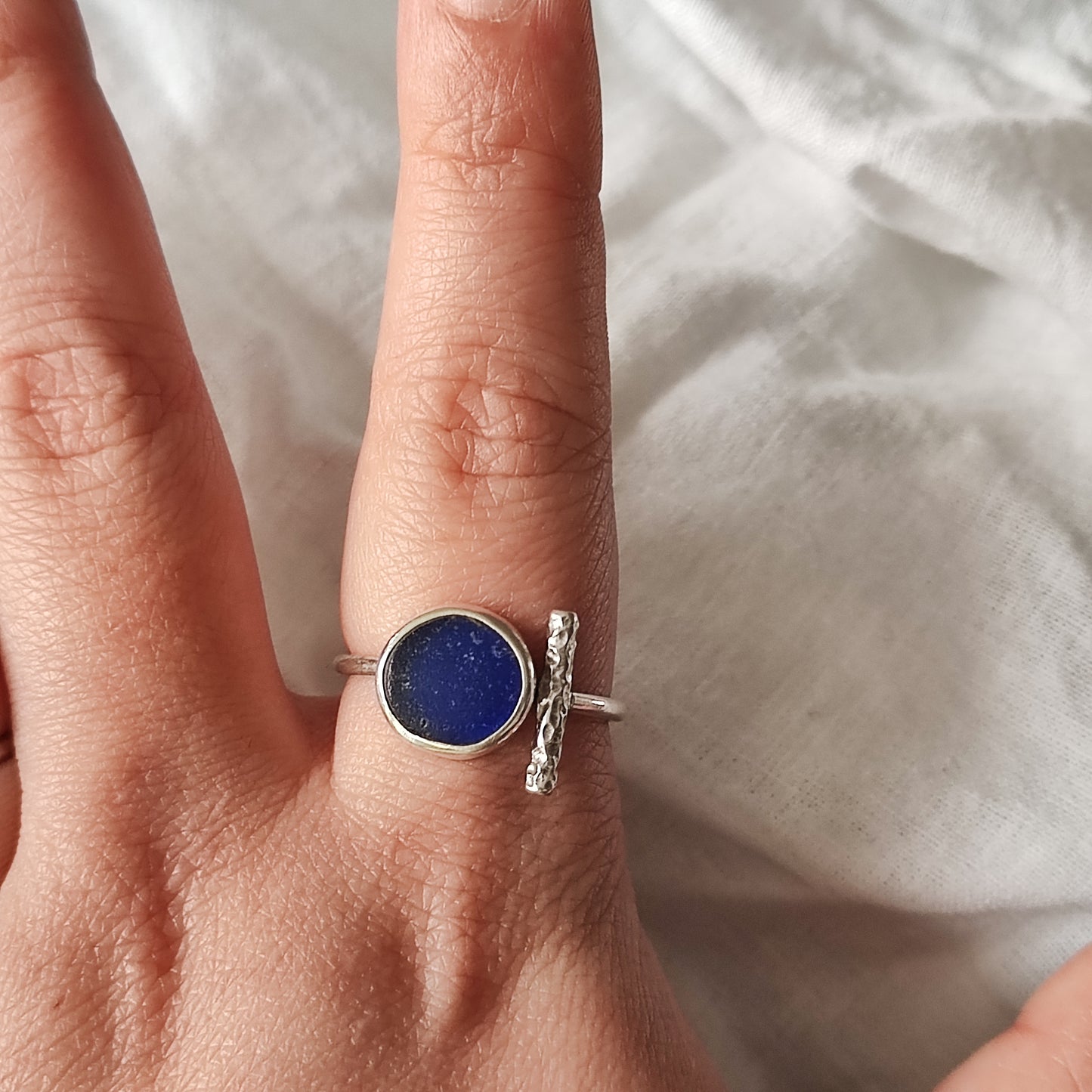 Sea Glass T-Ring Size Y-Z+1