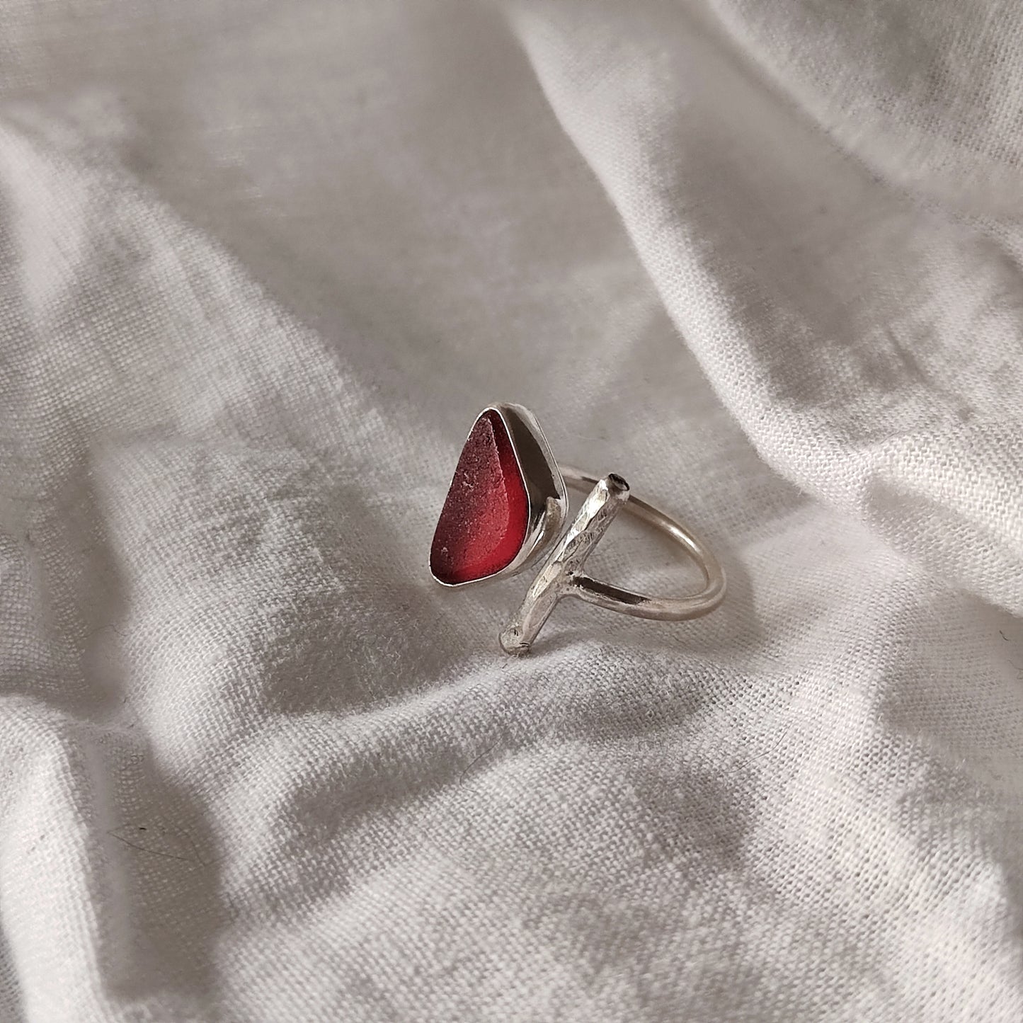 Sea Glass T-Ring Size N-P