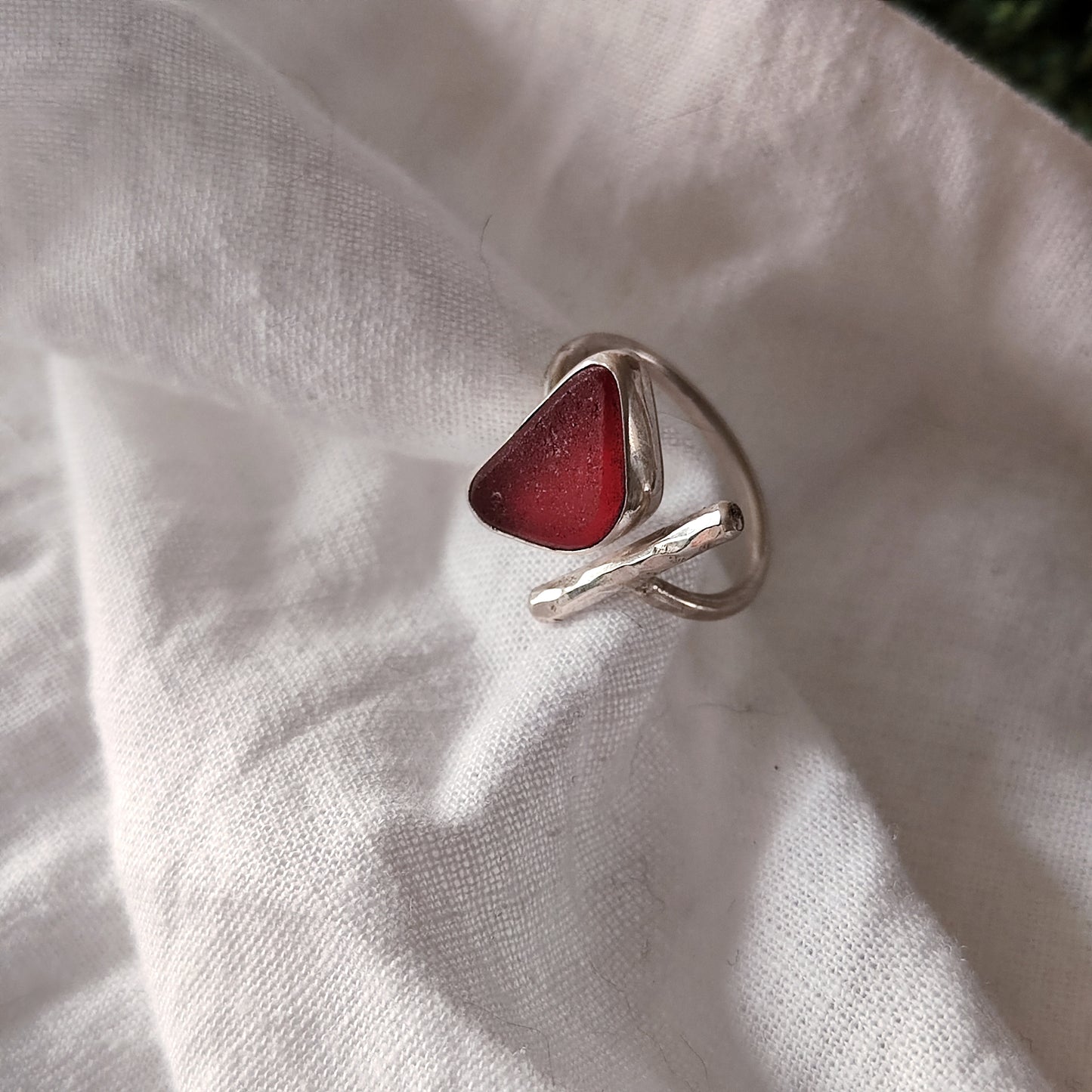 Sea Glass T-Ring Size N-P