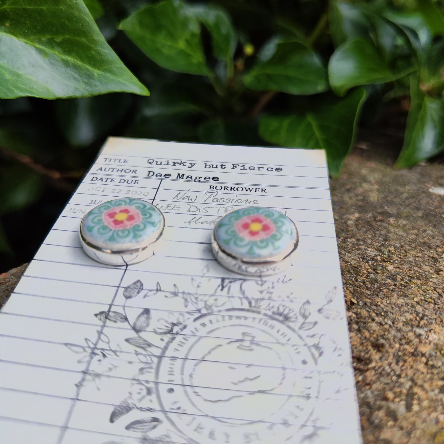 Dancheong Stud Earrings