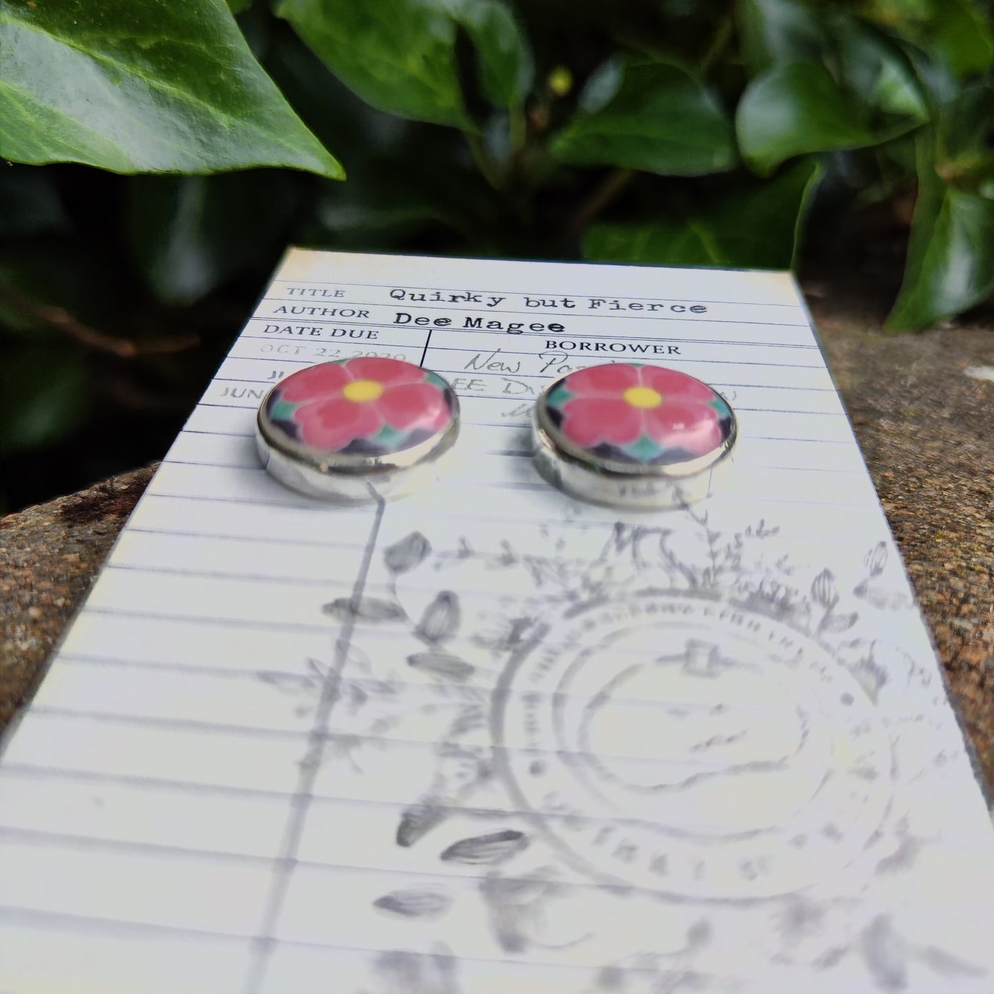 Dancheong Stud Earrings
