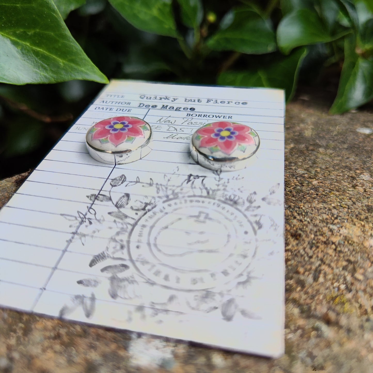 Dancheong Stud Earrings