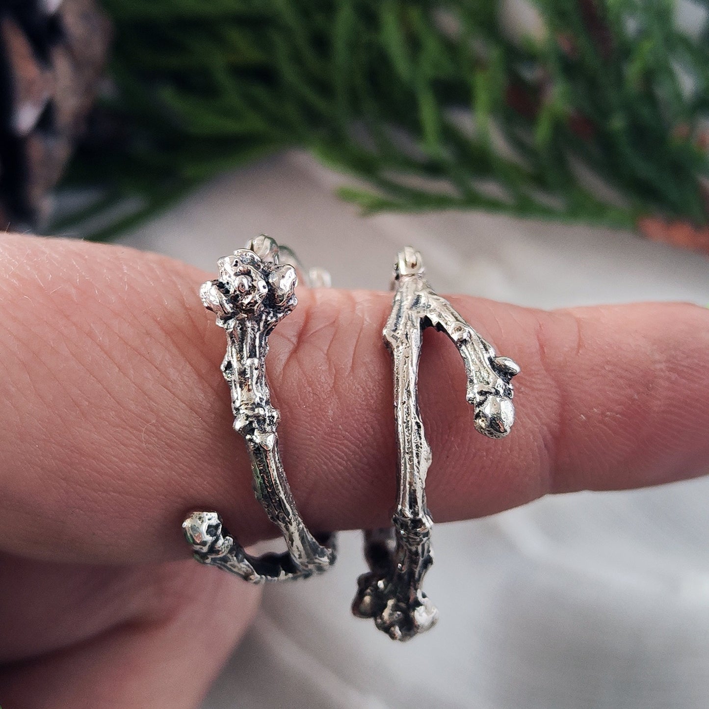 Twig Earrings - Simple Sprig Hoops