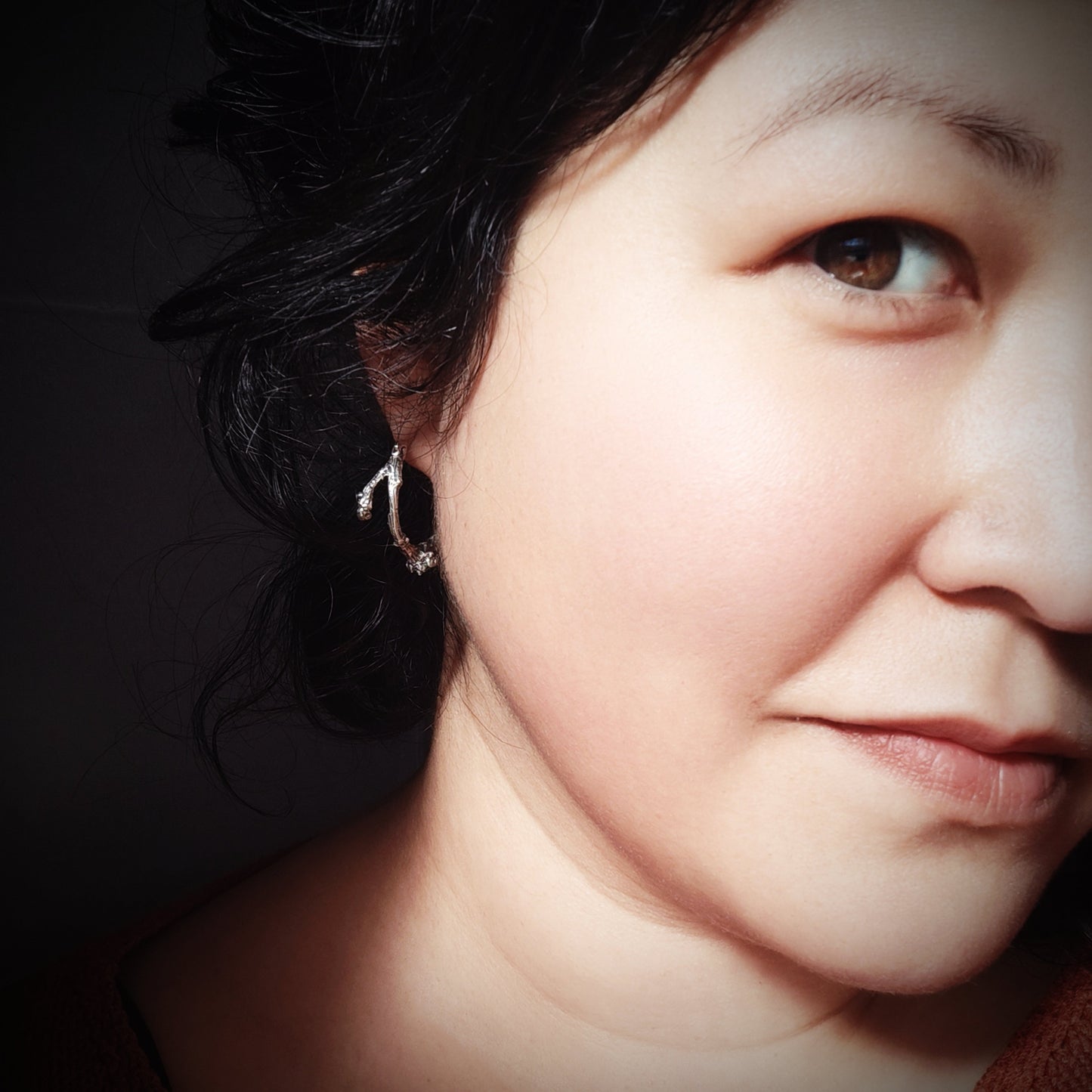 Twig Earrings - Simple Sprig Hoops