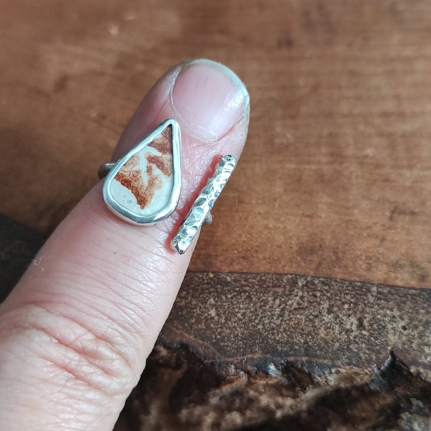Sea Pottery T-Ring Size G-I