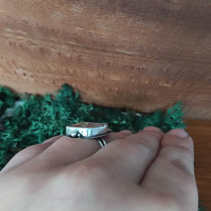 Broken Plates: Fireglow Collection Ring Size N