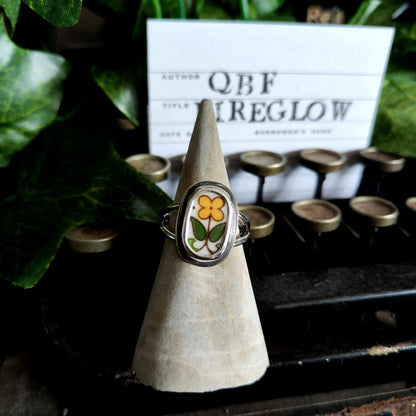 Broken Plates: Fireglow Collection - Yellow Daisy
