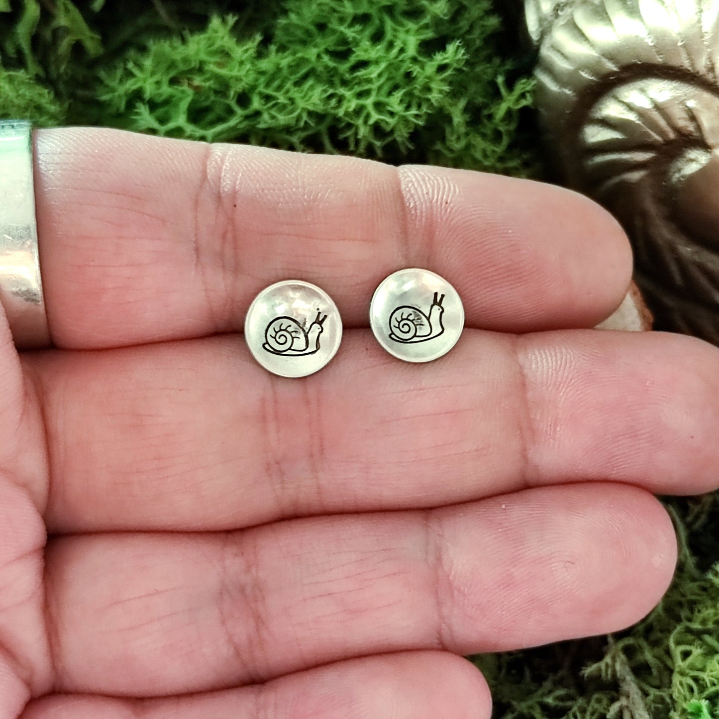 FUCK THE HUSTLE - Stamped Stud Earrings