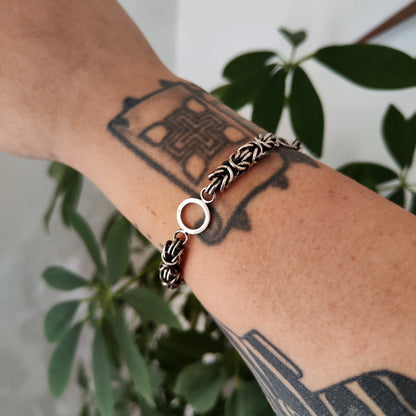 Circles & Ovals Byzantine Bracelet