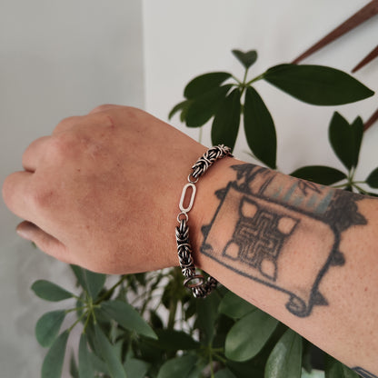 Circles & Ovals Byzantine Bracelet