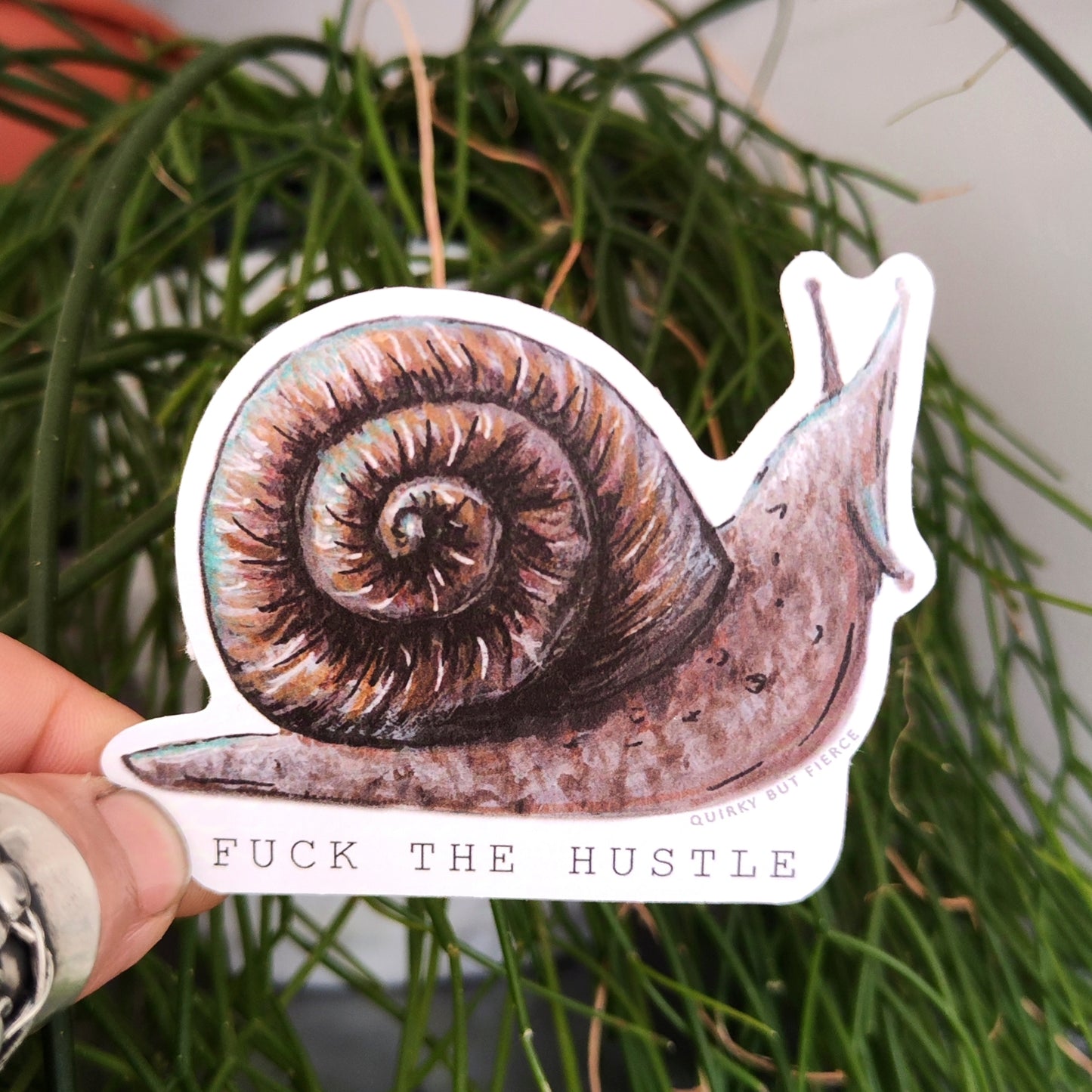 FUCK THE HUSTLE - Eco Sticker