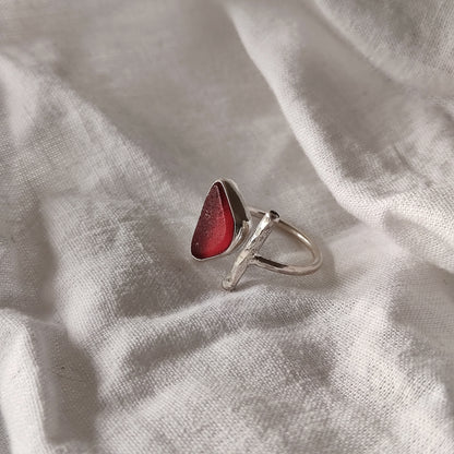 Sea Glass T-Ring Size N-P