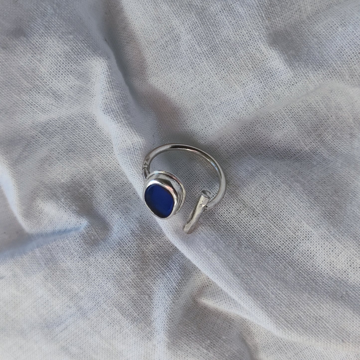 Sea Glass T-Ring Size K-M