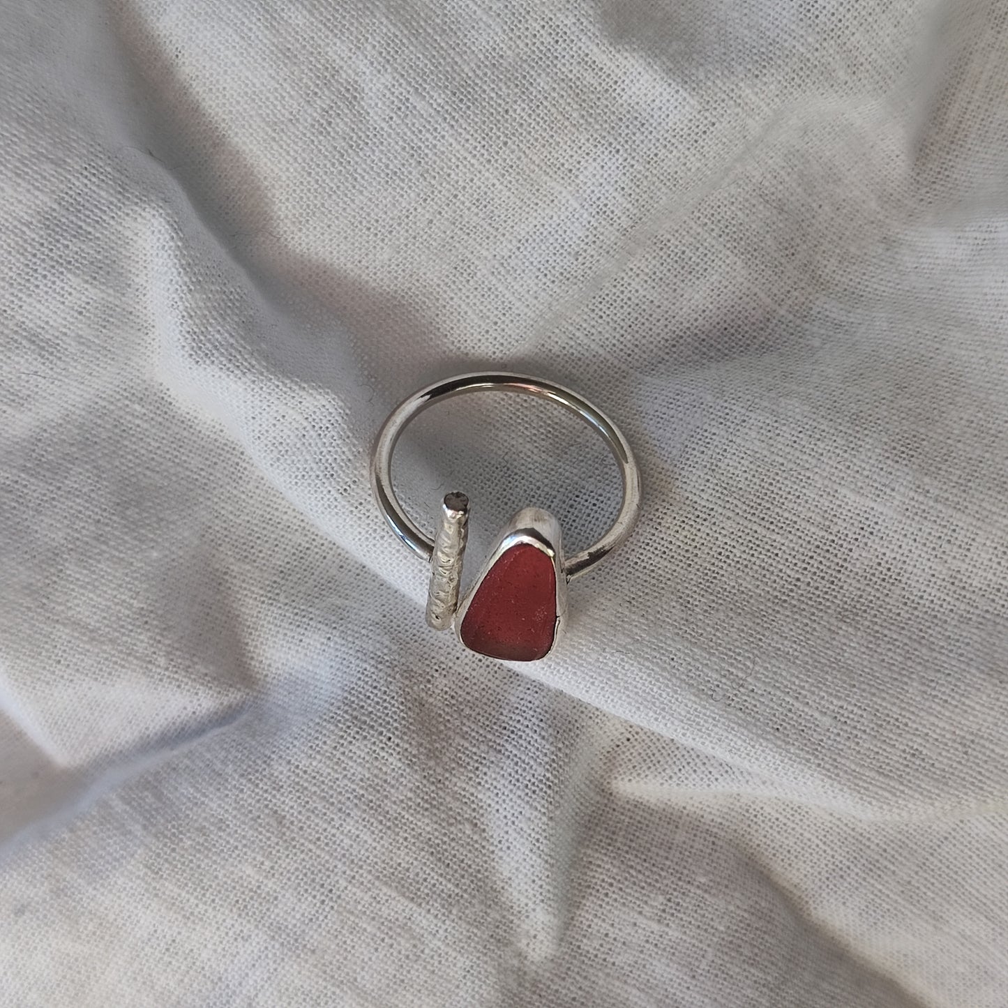 Sea Glass T-Ring Size S-U