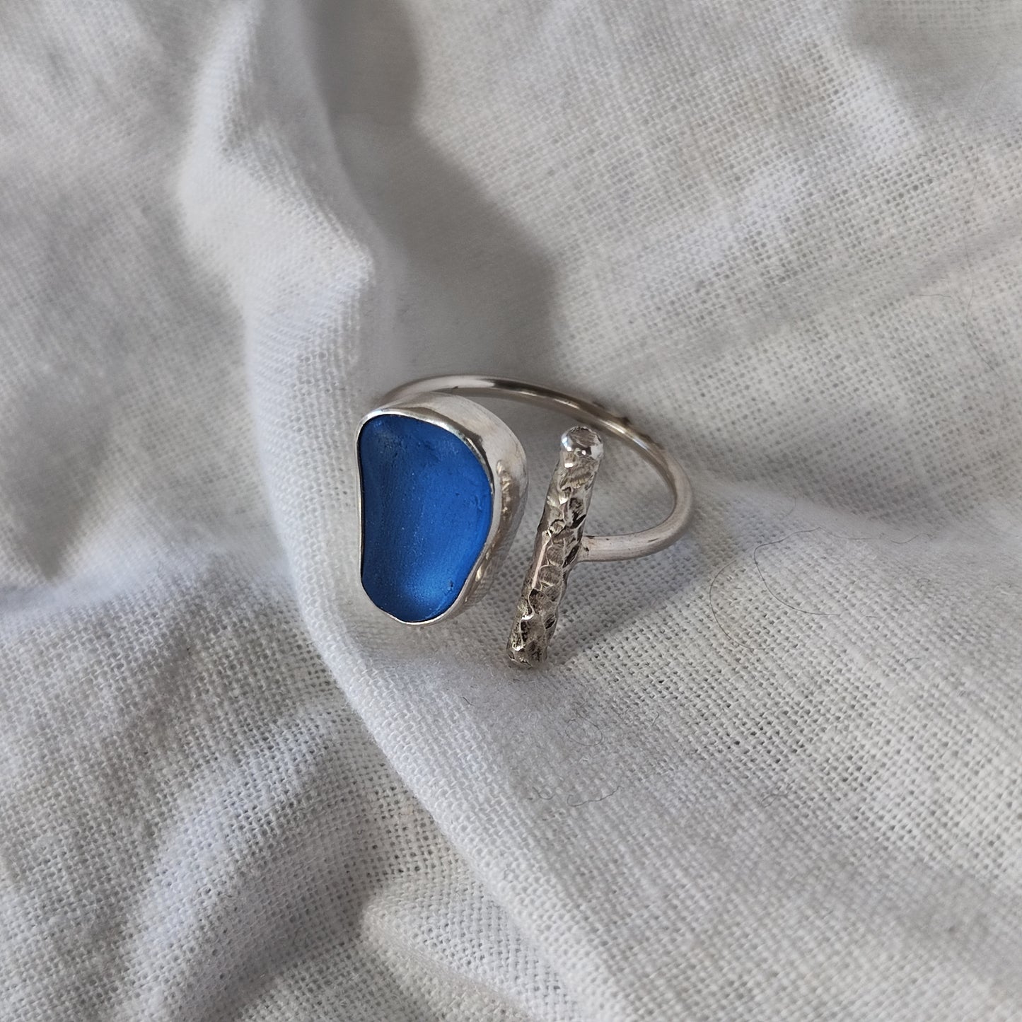 Sea Glass T-Ring Size Q-S