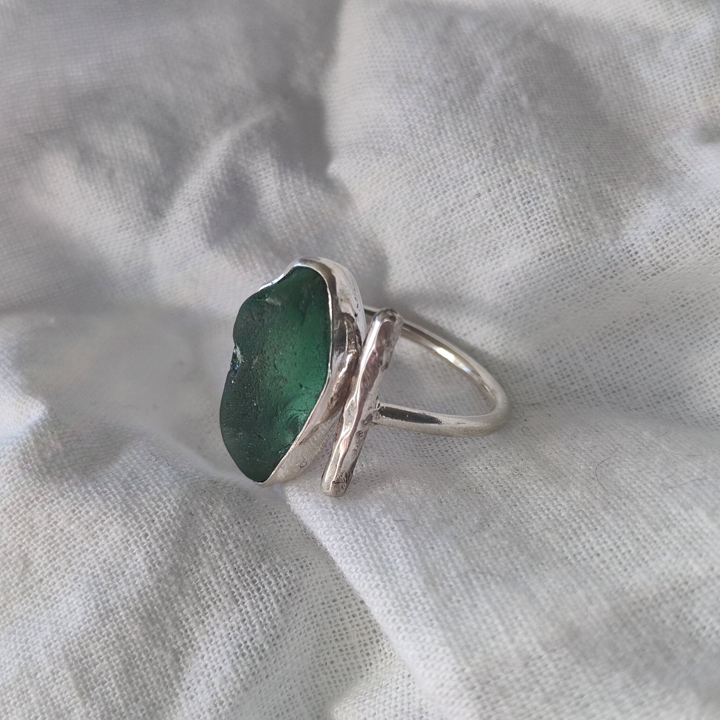 Sea Glass T-Ring Size V-X