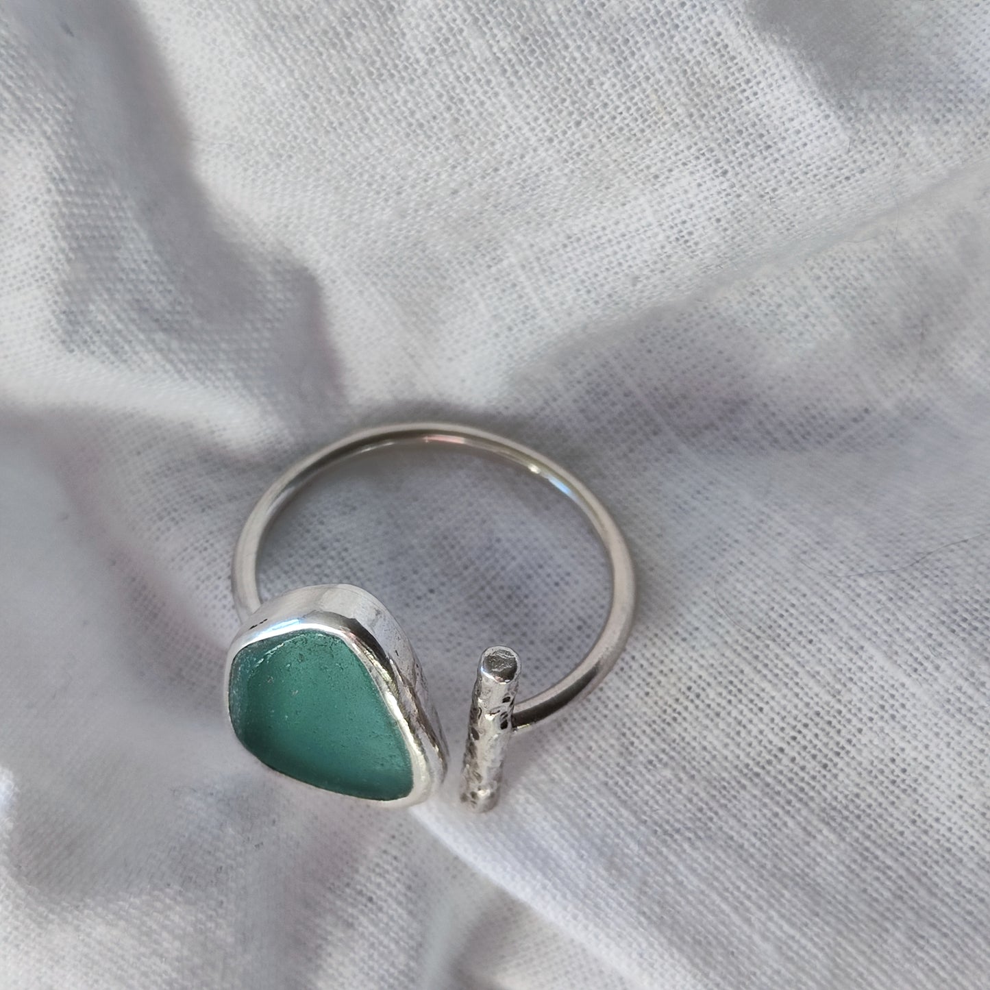 Sea Glass T-Ring Size Y-Z+1