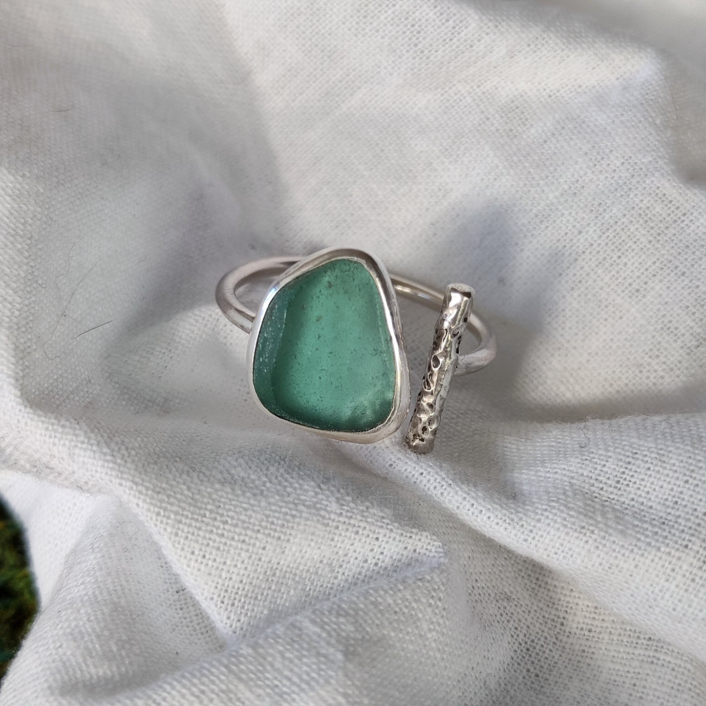 Sea Glass T-Ring Size Y-Z+1