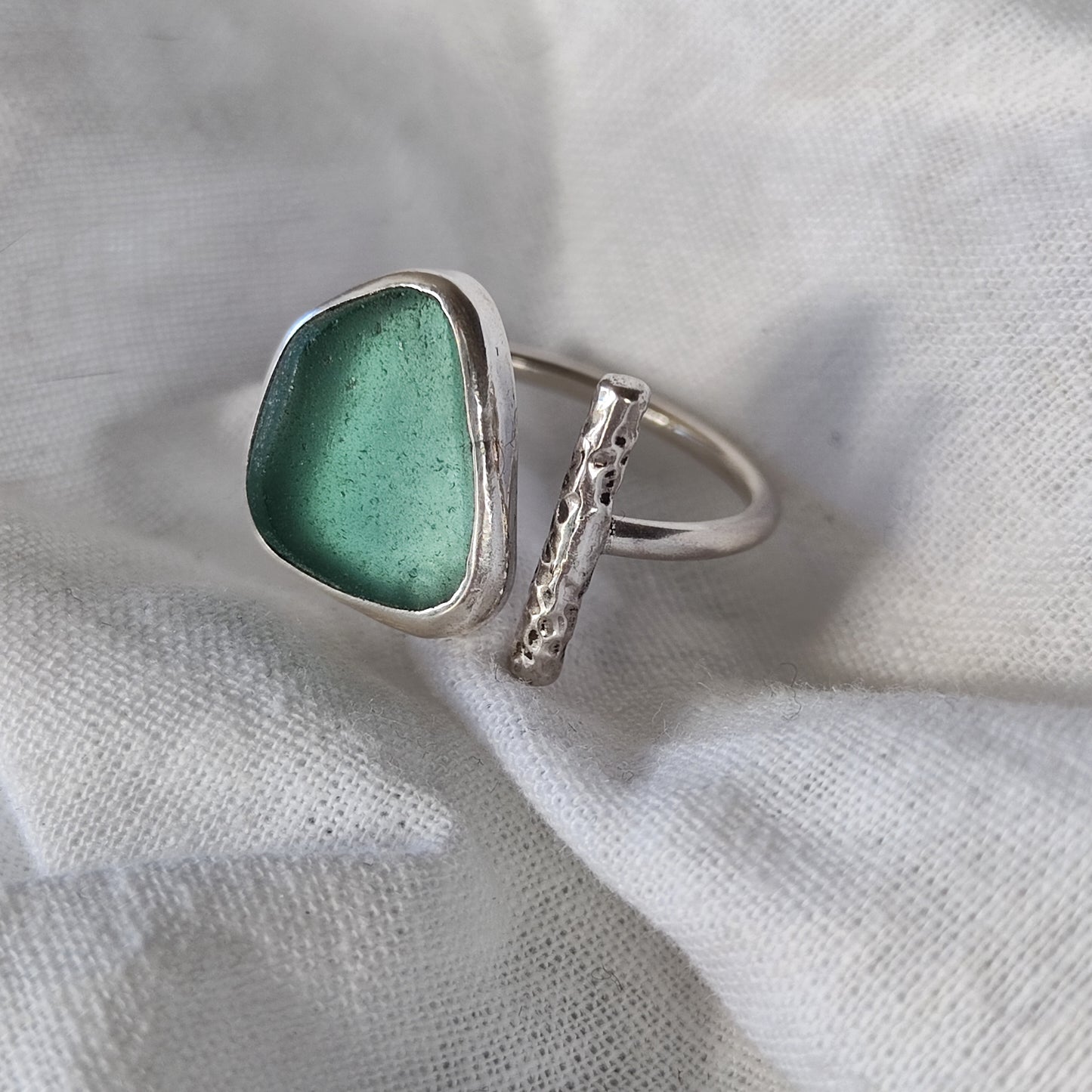 Sea Glass T-Ring Size Y-Z+1