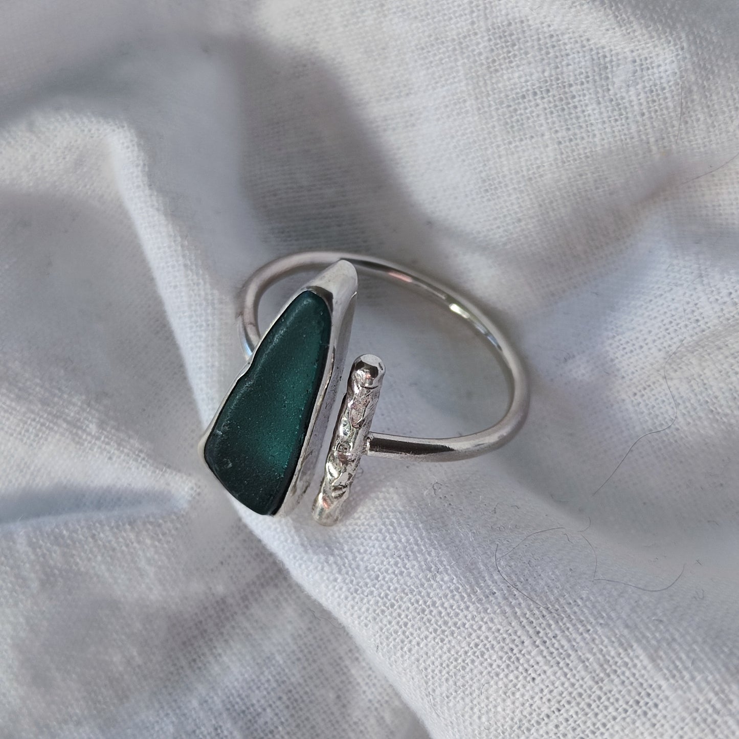 Sea Glass T-Ring Size Y-Z+1