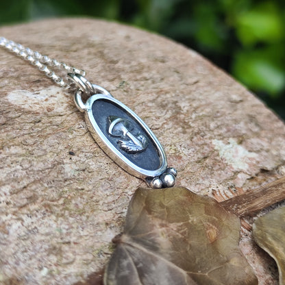 Vintage-Style Mushroom Necklace