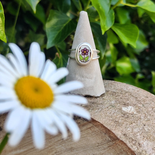 Broken Plates: Fireglow Collection - Purple Flower