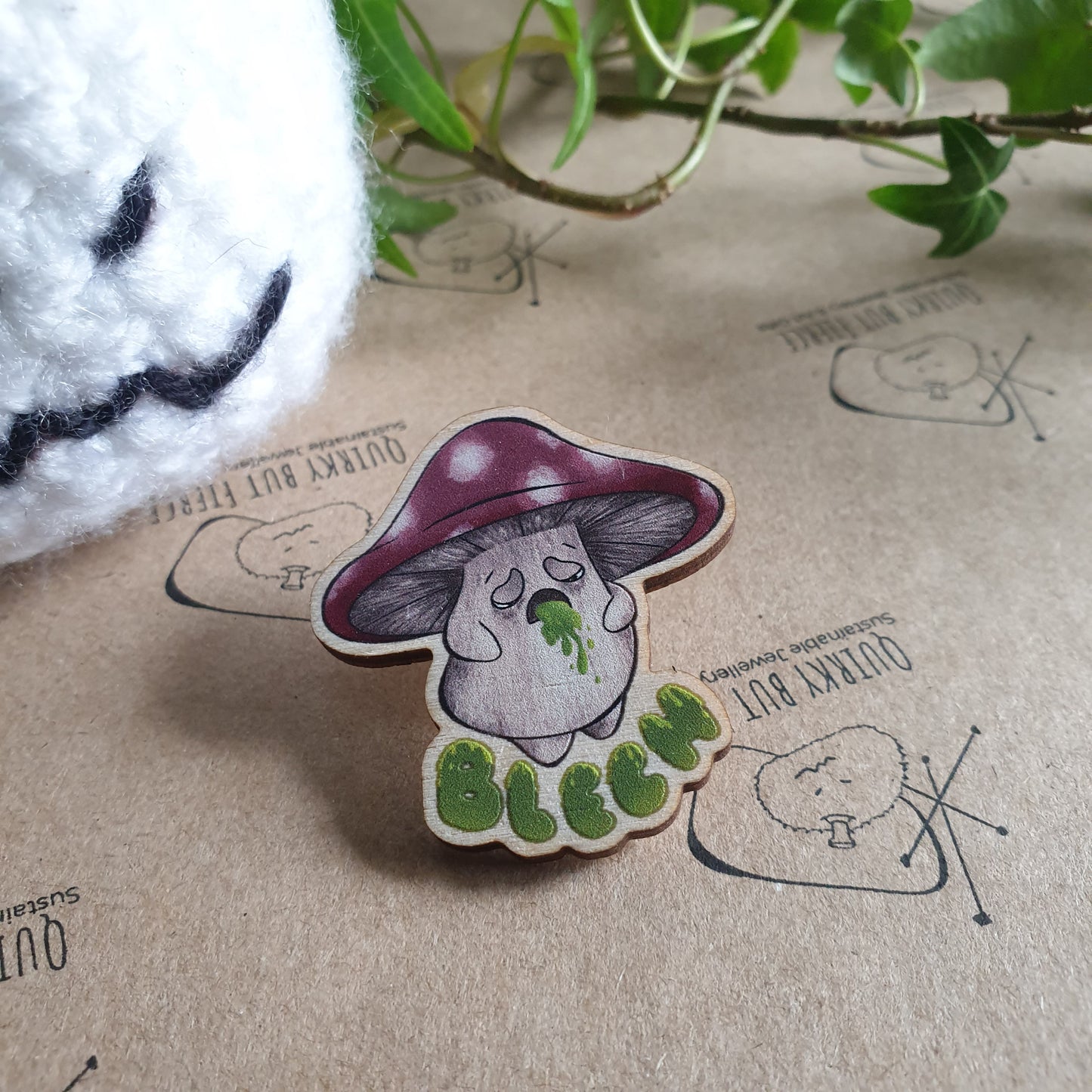 Blech Mushroom Badge Pin