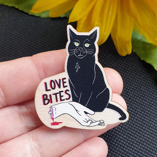 Love Bites Badge Pin