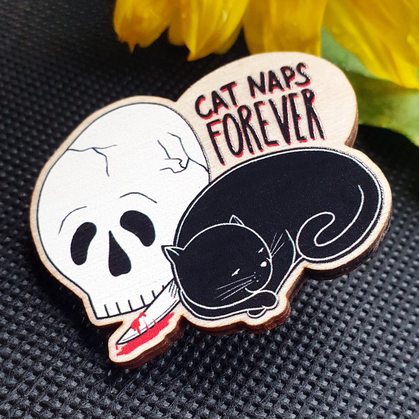 Cat Naps Forever Badge Pin