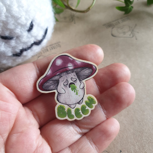 Blech Mushroom Badge Pin