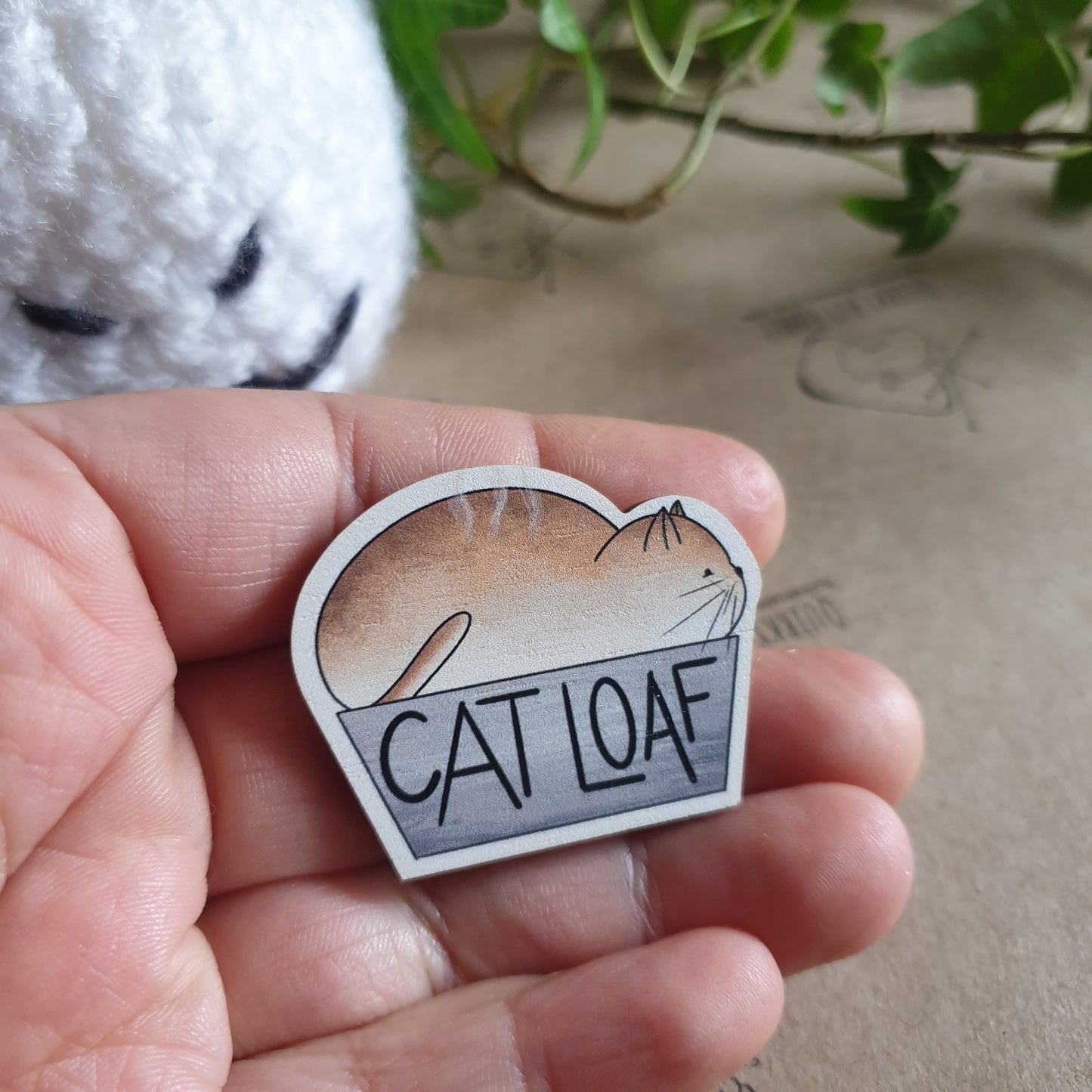 Cat Loaf Badge Pin