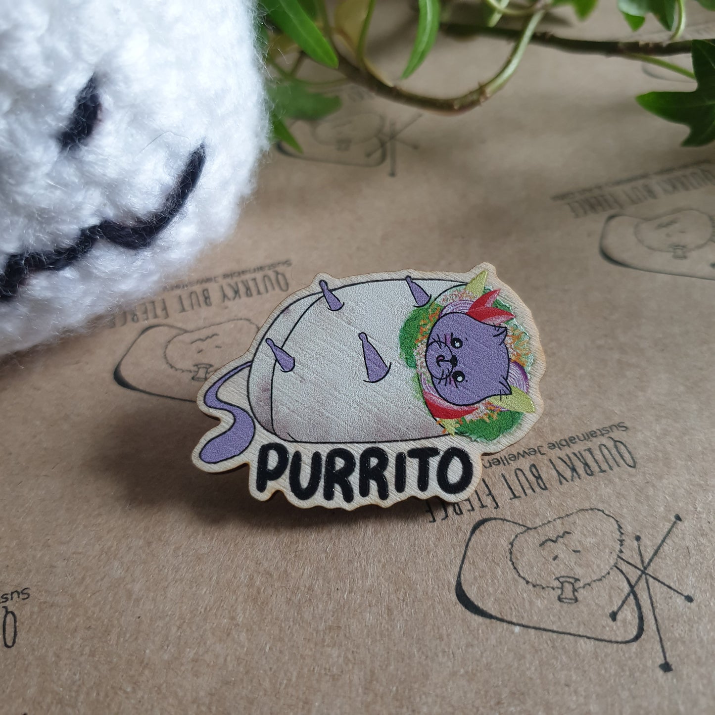 Purrito Badge Pin