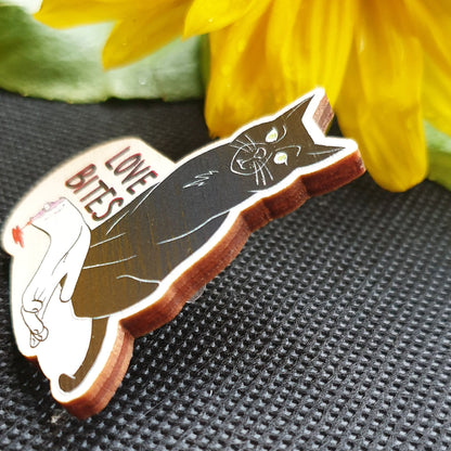 Love Bites Badge Pin