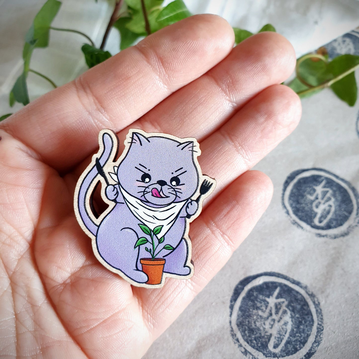 Nom Nom Badge Pin