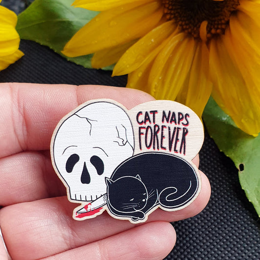 Cat Naps Forever Badge Pin