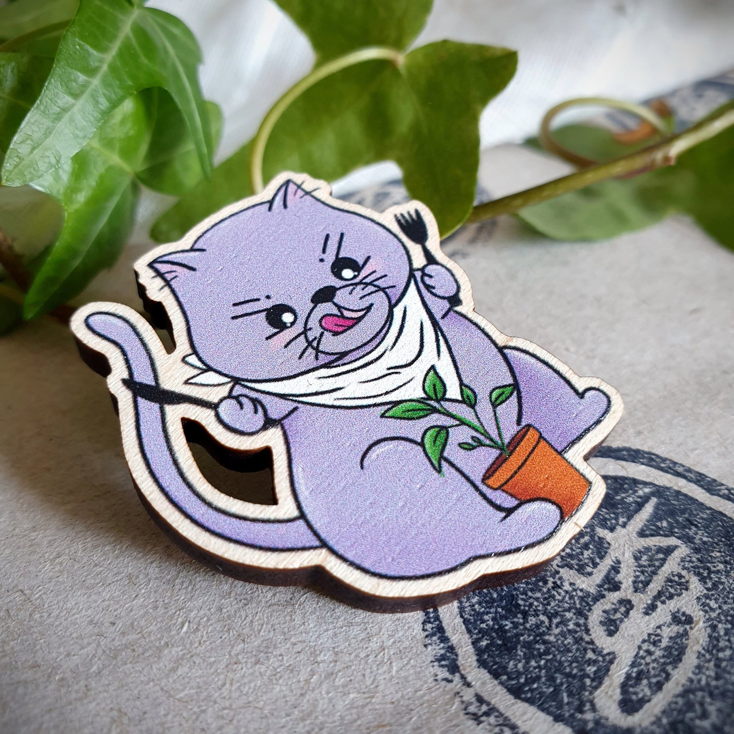 Nom Nom Badge Pin