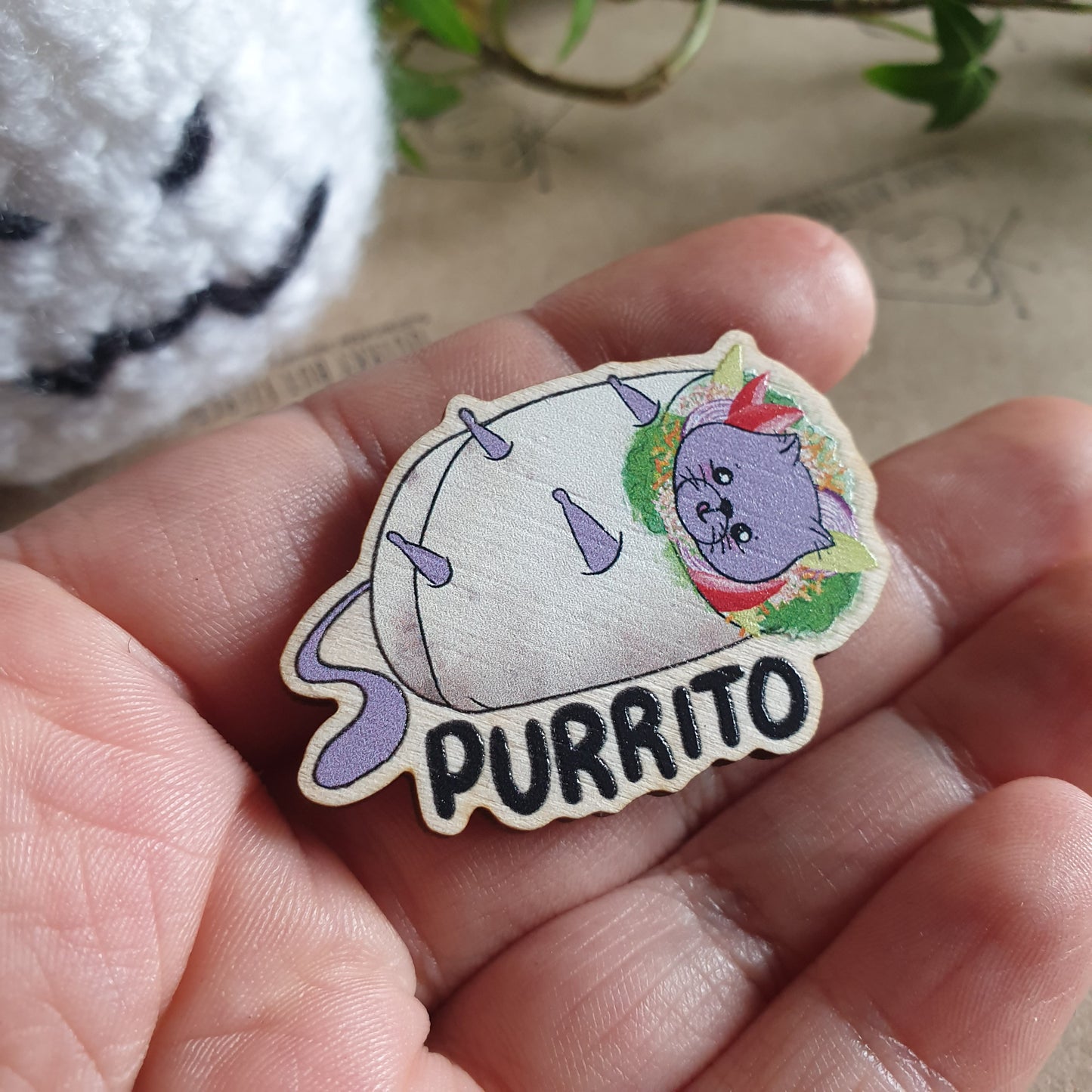 Purrito Badge Pin