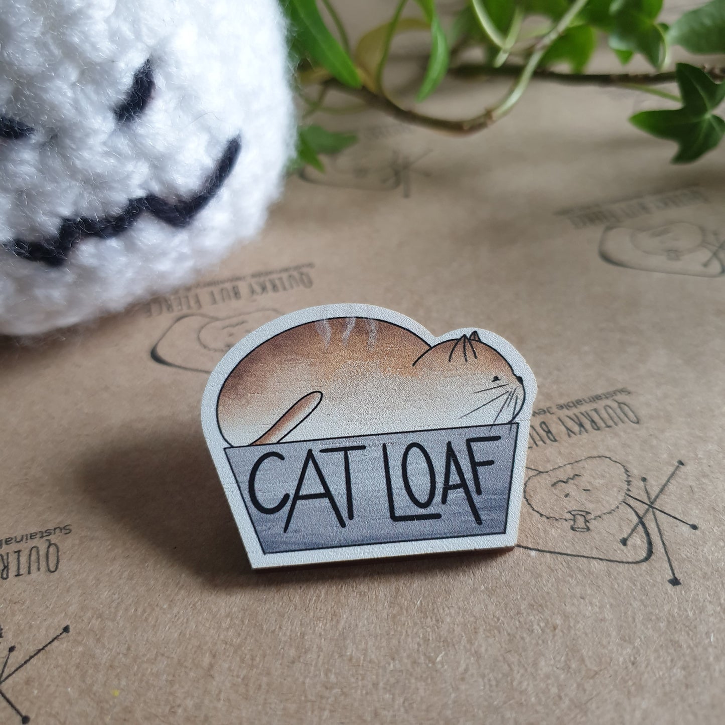 Cat Loaf Badge Pin