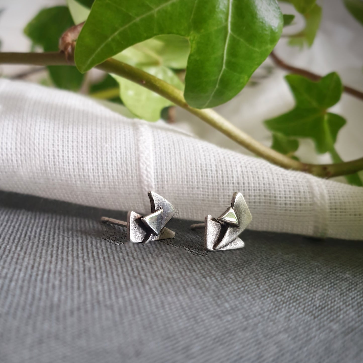 Shattered - Eco-Silver Earrings