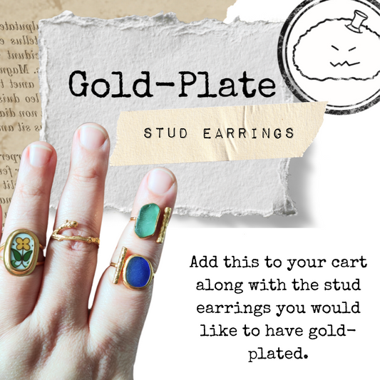 Gold-Plate Stud Earrings